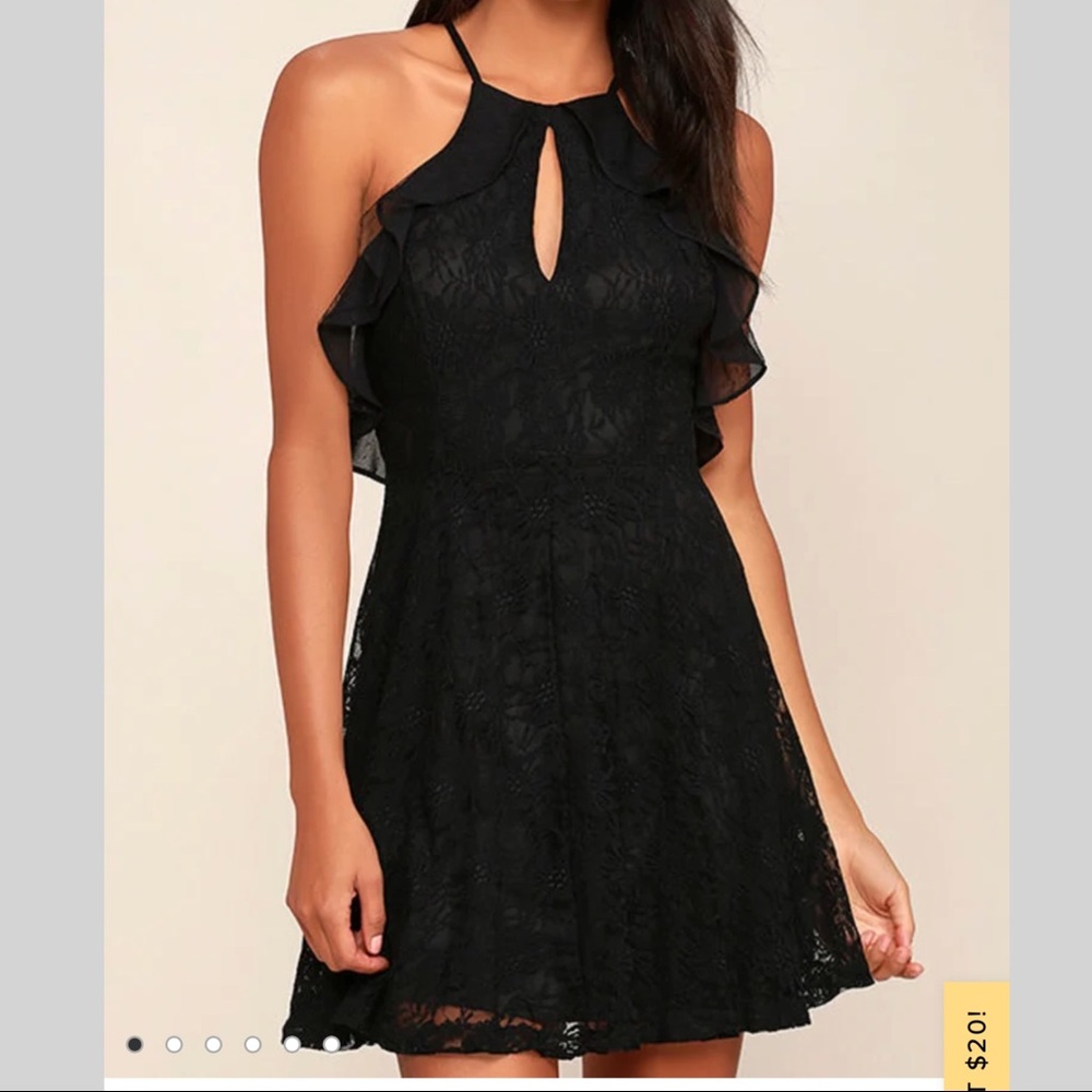 Lulu’s Absolutely Irresistible Black Lace Dress XS
